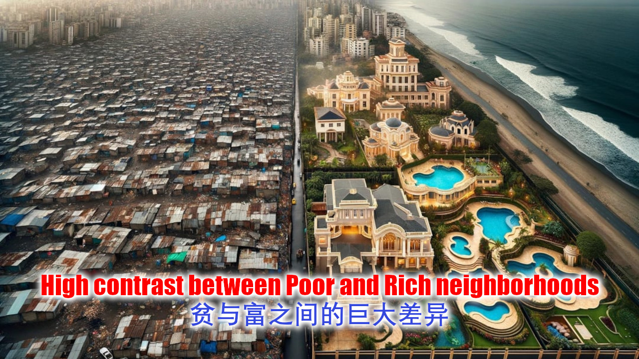 高收入與低收入社區之間的巨大差異
